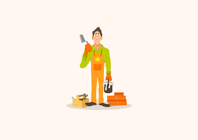Builder adobe illustrator illustration vector