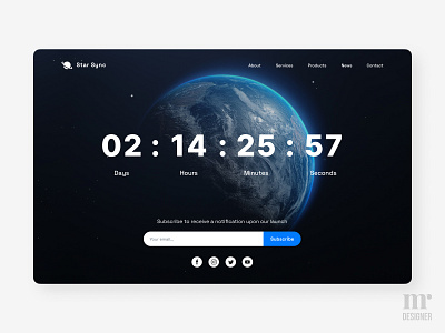 Countdown Timer - Daily UI 014 coming soon count countdown design dribbble houts interaction design minutes planet seconds space timer ui ux video