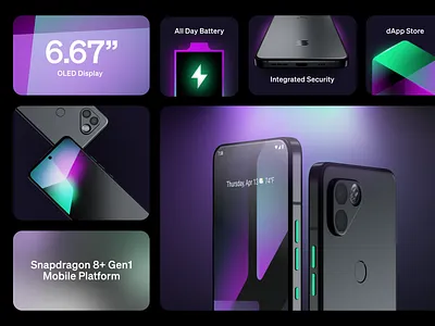 Solana Saga Branding 3d ai android blockchain branding campaign crypto design device event identity launch logo marketing mobile mockup renders social solana web3