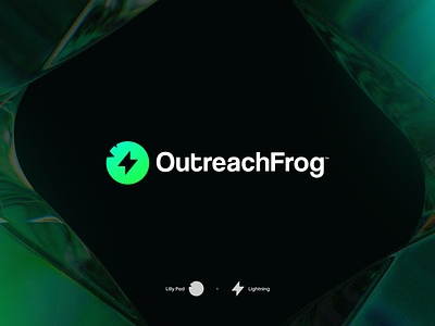 OutreachFrog Logo frog fun green lilly logo logomark logotype modern pad simple