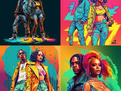 Vibrant Vibes ai illustration midjourney