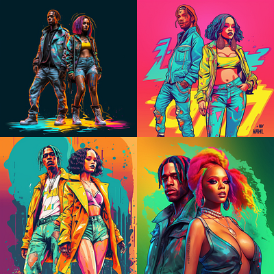 Vibrant Vibes ai illustration midjourney