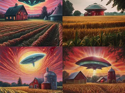 UFO GLOW ai illustration midjourney