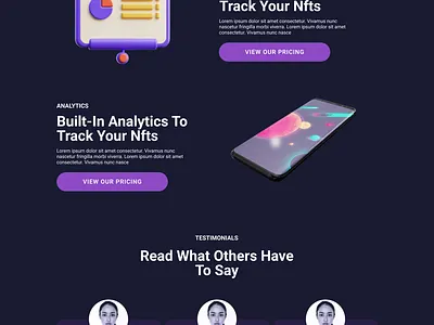 A crypto landing page ui uiux ux web design