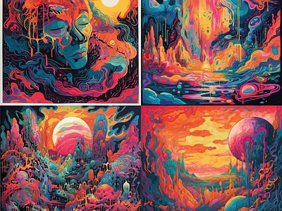 Psychedelic Slime ai illustration midjourney