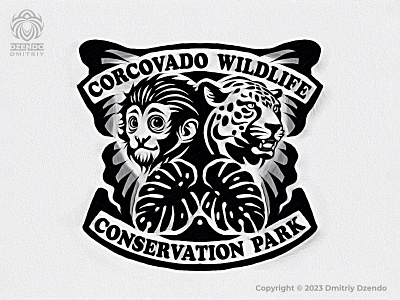Wild animal sanctuary logo animals branding design jaguar logo logotype monkey nature plants wild animals wildlife sanctuary