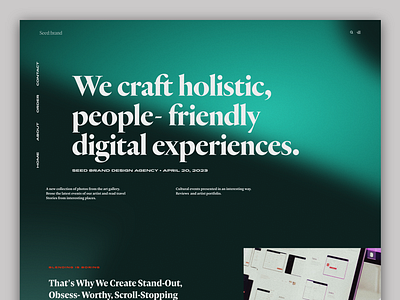 Seed:Brand Website Design Alternative agency app branding design graphic design interface minimal product startup typography ui ux web website