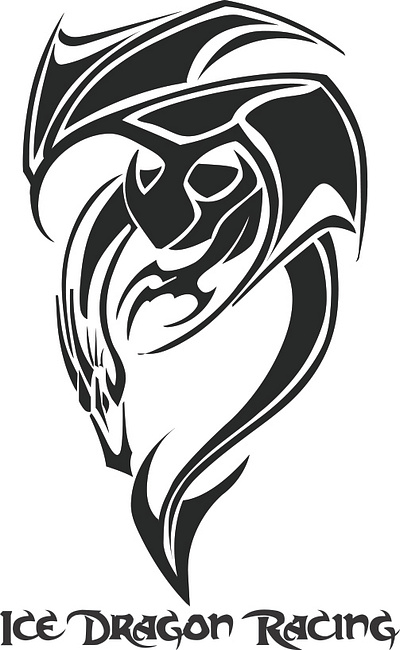 Ice Dragon Racing Logo design illustration logo vector