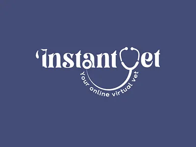 Instant Vet - Virtual Pet Clinic design illustration logo typography