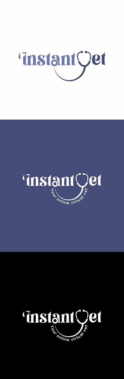Instant Vet - Virtual Pet Clinic design illustration logo typography