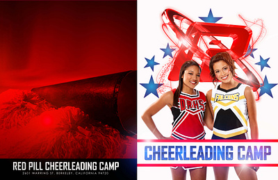 Red Pill Cheer Camp Brochure (cover) branding design graphic design logo