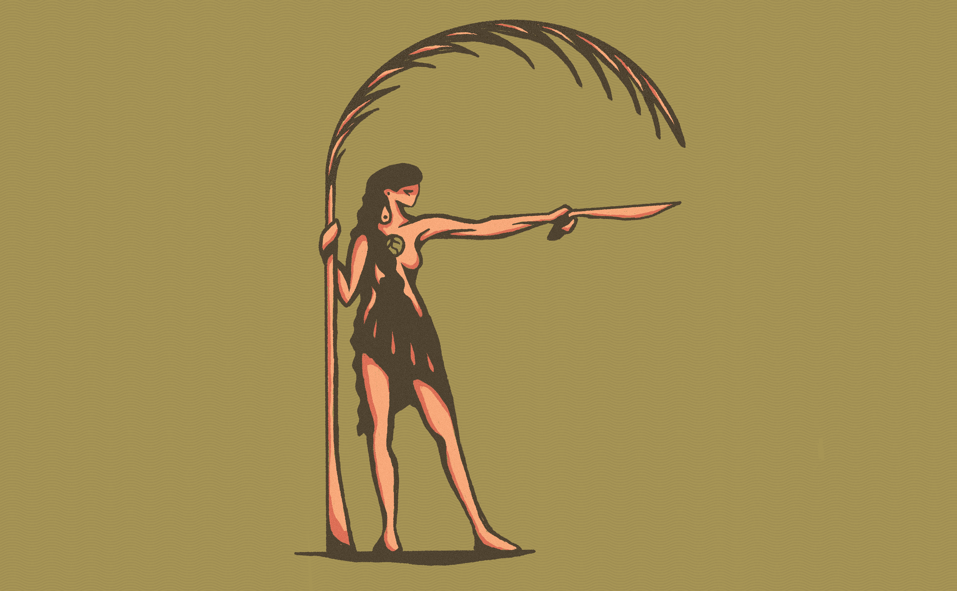 36 Days of Type F 36days 36daysoftype branding f green illu illustration lettering logo machete palm retro tree typography woman