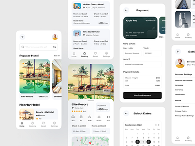 Hotel Booking Mobile Application app design app redesign arbnb booking booking app booking ui booking ux booking.com design hotel hotel booking kazi mahbub minimal mobile mobile app mobile app design mobile ui redesign resarvation sadax