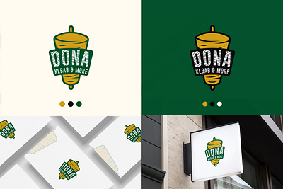 Dona logo for restaurant based on Germany. badge logo branding design dona dona logo food food logo hotel logo kabab kabab logo logo logo design minimal logo minimalist logo modern logo restaurant restaurant logo retro logo