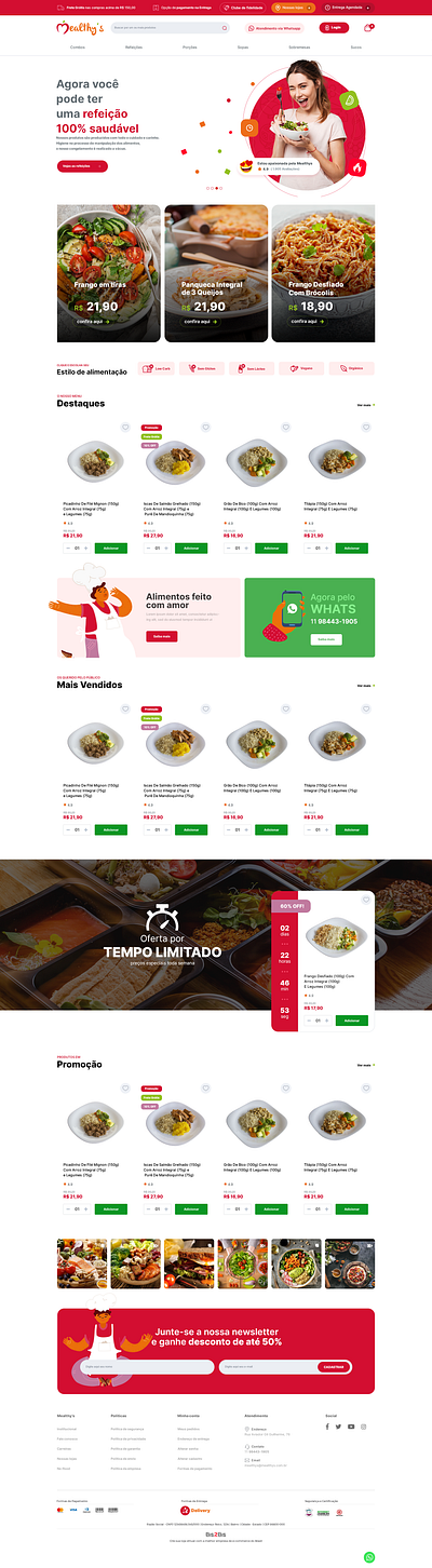 Mealthy's Ecommerce ecommerce food health ui