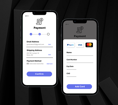 UI Payment Screen Designs app branding ui ux