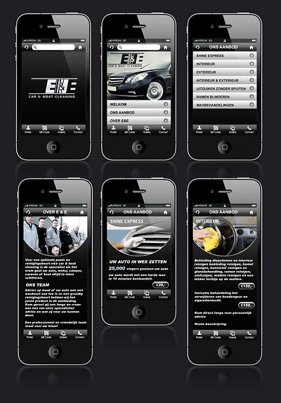 E&E Car & Boat Cleaning app design apps screen ux designs