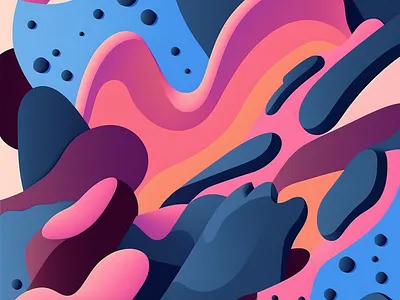 Paint blobs abstract colors design geometric graphic design illustration layers shapes vector