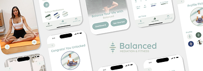 Balanced Fitness & Meditation App branding design graphic design logo typography ui user experience user interface ux web design