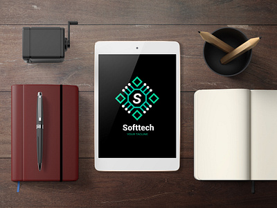 Concept : Softtech- Logo Design (Unused ) branding branding logo corporate creative design logo professional softtech logo
