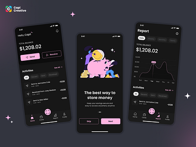 Ewallet Mobile App UI Concept by Capi Creative on Dribbble