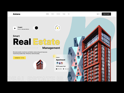 Real Estate Landing page apartment apartment landing page building home page design housing landing page modern hous page property real estate real estate agency realestate realestatelanding sky building ui web webdesign