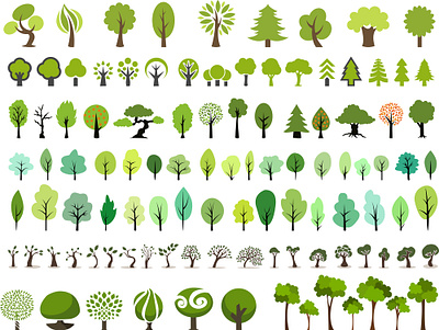 Tree Removal and Tree Related icons designed for client graphic design