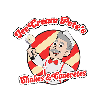 Ice Cream Pete's Logo branding design graphic design illustration logo vector