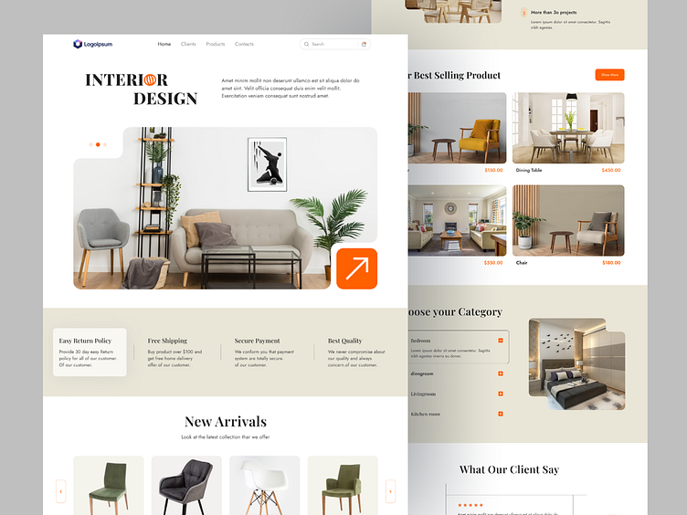 Ecommerce Landing Page by Rofiq Mohammad on Dribbble