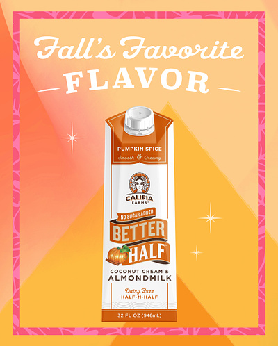 Califia Farms, Fall Digital Ads ads branding design food illustration