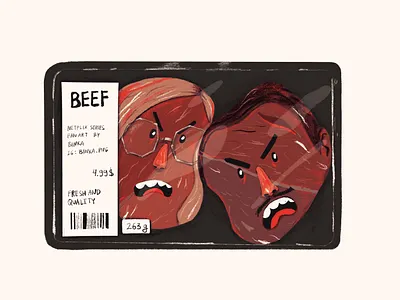 Beef series Fan art 2d art beef beefnetflix beefseries design digital art draw drawing illustration illustrator netflix procreate