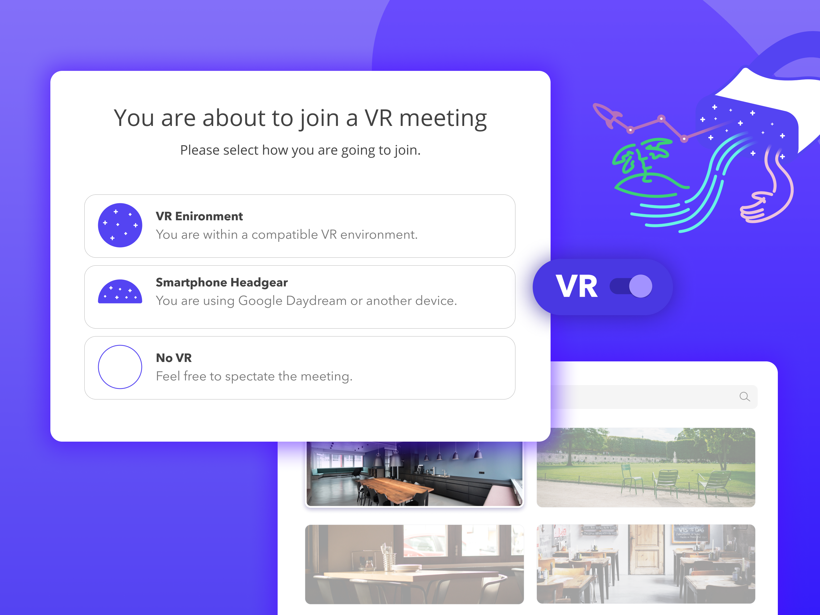 Files to VR Meeting ui ux vr