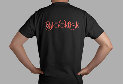Blackfisk Logo Design by L Design Studio branding design hand ball logo logo design octopus t shirt typography