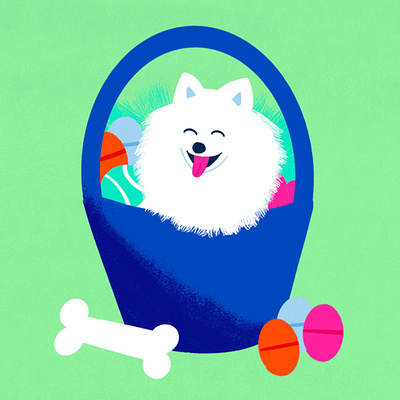 Create an Easter Basket for your Pet editorial art illustration illustration design procreate