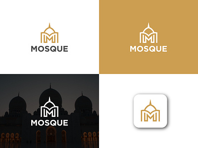 Mosque Logo Design- (Unused) applogo branddesigner branding creative logo graphic design islamic logo logo logodesign m lettermark logo minimal logo mosjid logo mosque mosque logo