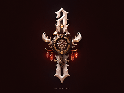 druidic letter 'a' 3d ai branding design game high style illustration lettering logo logotype music typography