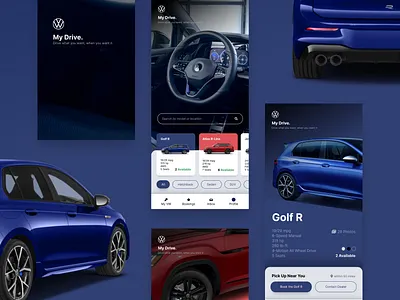 Volkswagen My Drive App Concept app automotive mobile app ui ux volkswagen