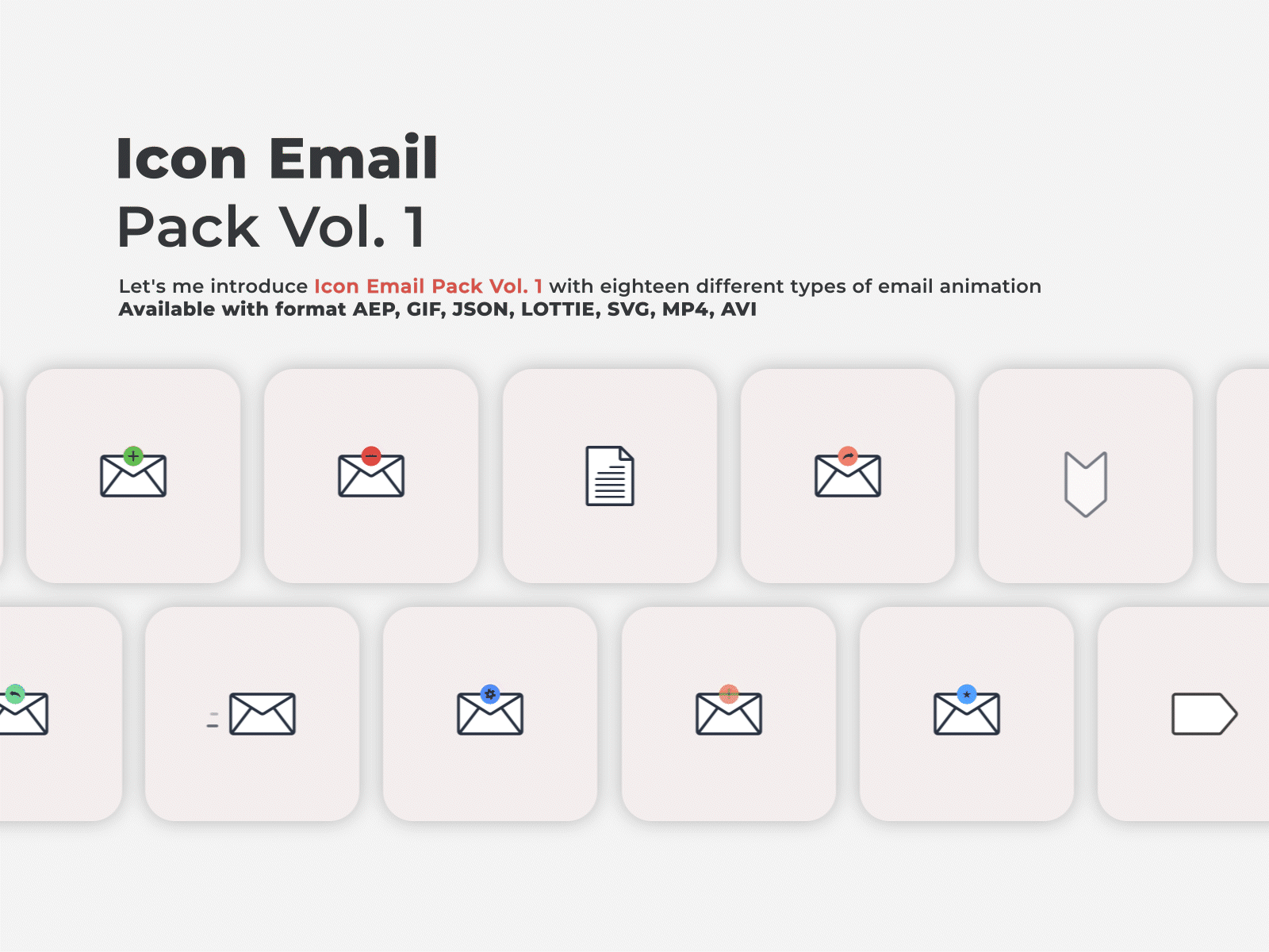 Lottie Files (Icon Email Animation Pack Vol. 1) adobe animation branding bundling canva design email figma graphic design icon iconscout illustration lottie lottie files mail motion graphics pack preview user experience user interface