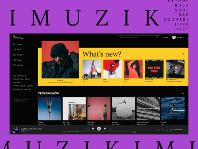 Imuzik - Music Streaming Website graphic design imuzik music streaming ui website