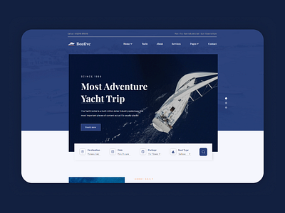 Boative - Small Business Website Template boat rental website boative template business cms directory ecommerce events fishing logistics modern website other professional website rentals webflow template seo friendly small business sports startup webflow template
