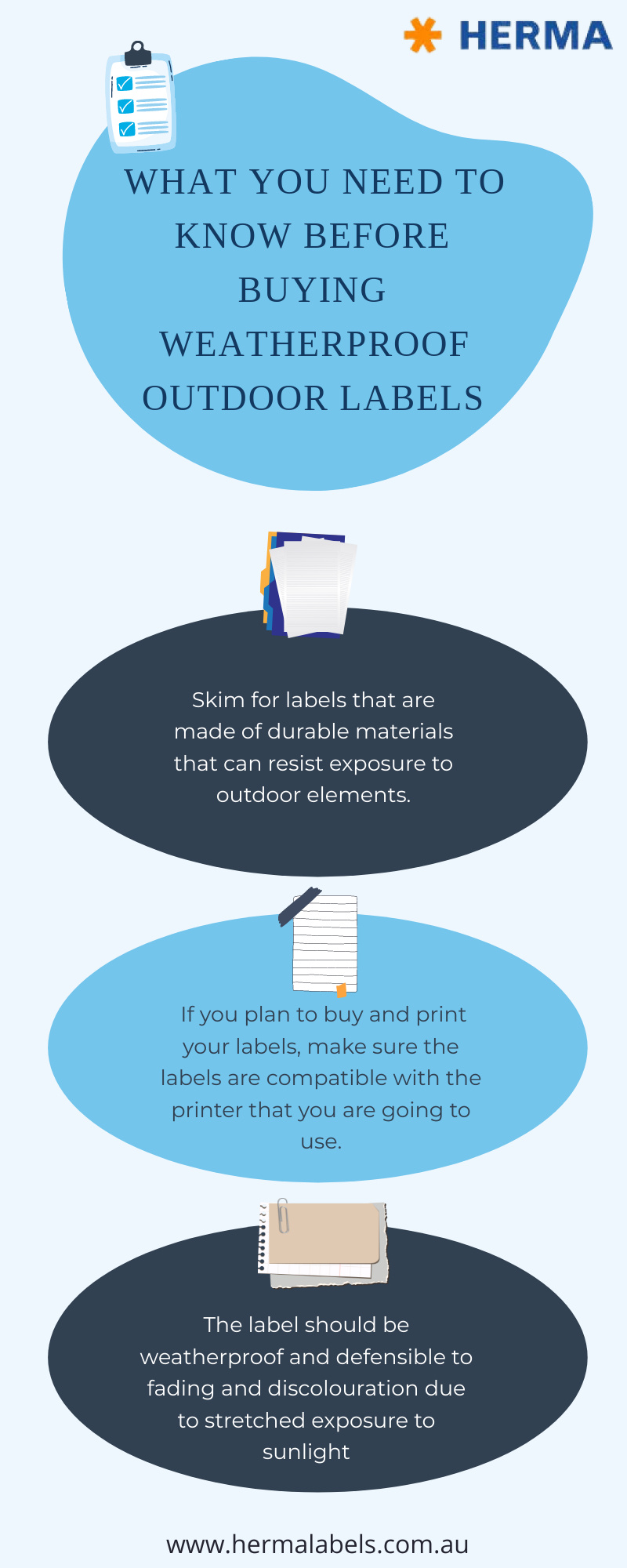 GET TO KNOW ABOUT WEATHERPROOF OUTDOOR LABELS by HERMA Labels Australia