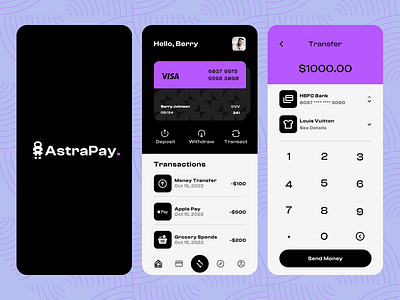 Astra Pay | Mobile Payments App app branding design graphic design illustration logo payment app typography ui ux vector