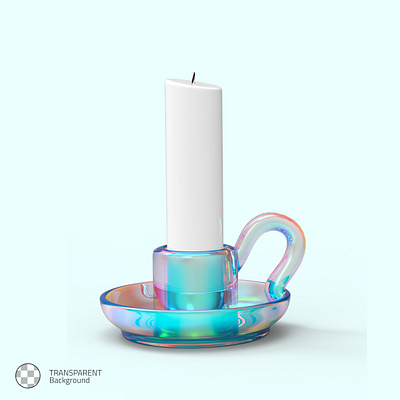 A 3d rendering of a candle holder with the word'refracted'on it 3d art 3d artist 3d modeling 3d product 3d product animation animation design illustration logo