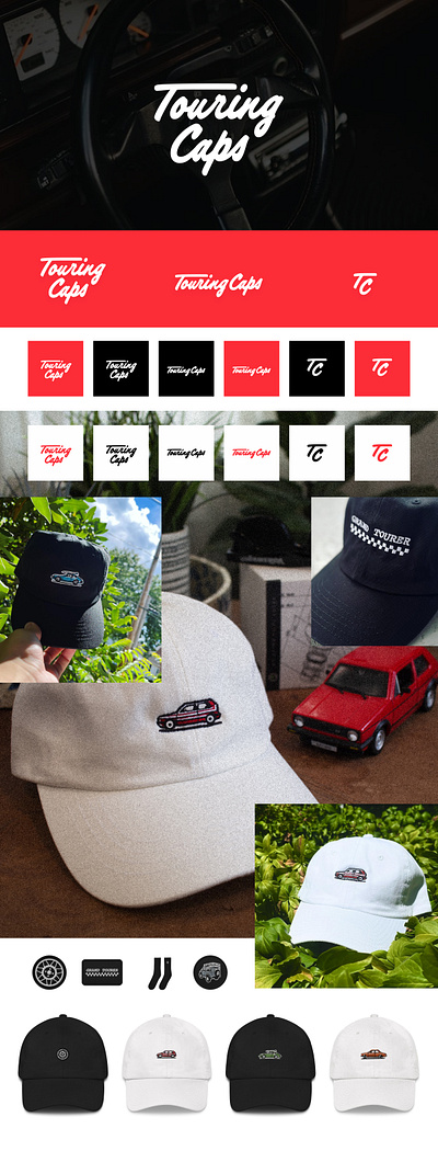 Touring Caps - The Car Hat Store accessories apparel automotive branding embroidered gti hats icons minimal porsche sports car