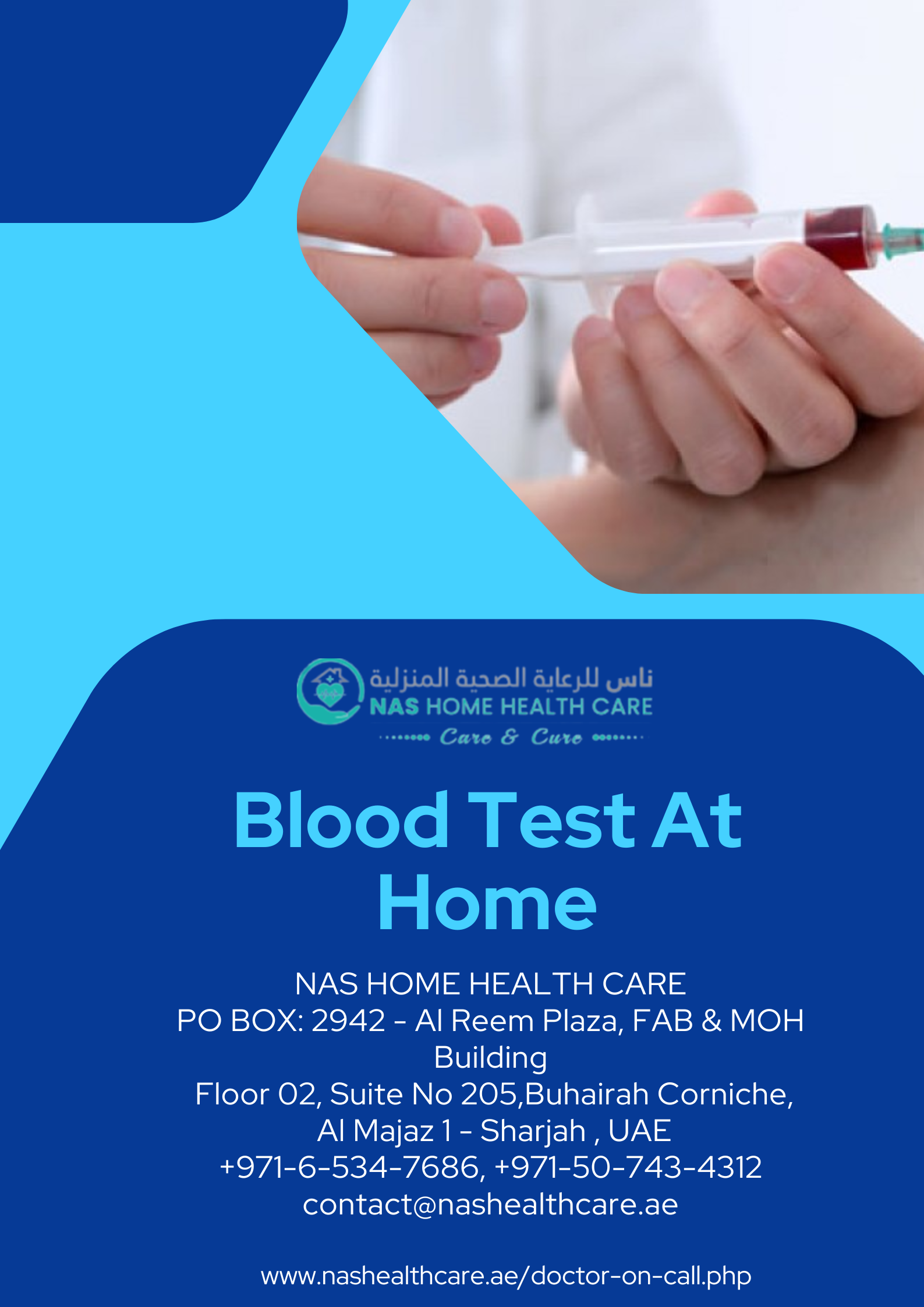 Blood test at home by nas healthcare on Dribbble