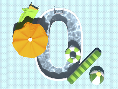 Pool 0, 3d illustration 3d branding design finance graphic design illustration