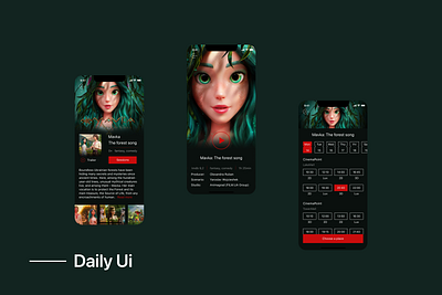 Cinema Booking App dailyui uxui app design ui ux