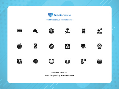 SUMMER ICON SET branding design free icons icon illustration logo ui vector vector logo web