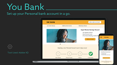 You Bank- Responsive Design branding landing page ui