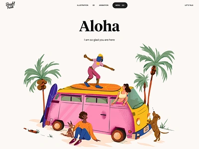 Bright Funk - Illustration style animation illustration landing page landing page design motion graphics ui web design website design